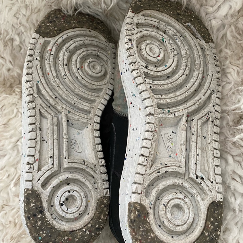 Nike Air Force 1 Black and Gray Low Crater Photon Dust Women's Sneakers size 8.5 - Picture 3 of 4